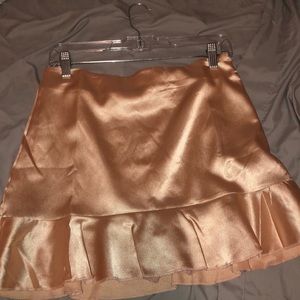 Satin mini skirt